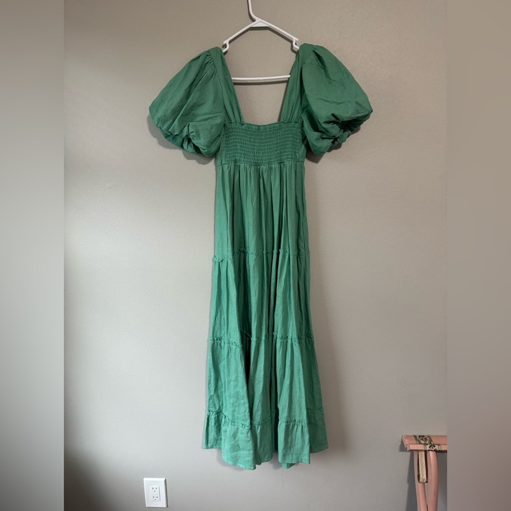 Like new! Show me your mumu Linds dress in Parakeet Linen - Picture 4 of 5